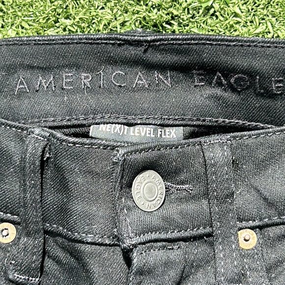 American Eagle Next Level Flex Skinny Black Jeans Size 26 X 28 - Picture 6 of 10